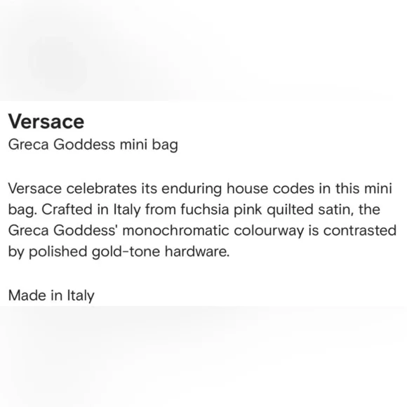 Versace Greca Goddess Silk Mini Bag Hot Pink with Crystal Embellishments - Picture 10 of 11